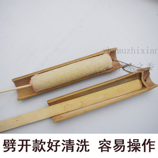 端午新鲜竹筒粽子模具家用做粽子用的竹筒 商用带盖蒸饭竹筒劈开