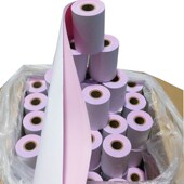 75X60单双三层收银纸无碳打印纸两层针式 小票纸二三联白红黄76mm