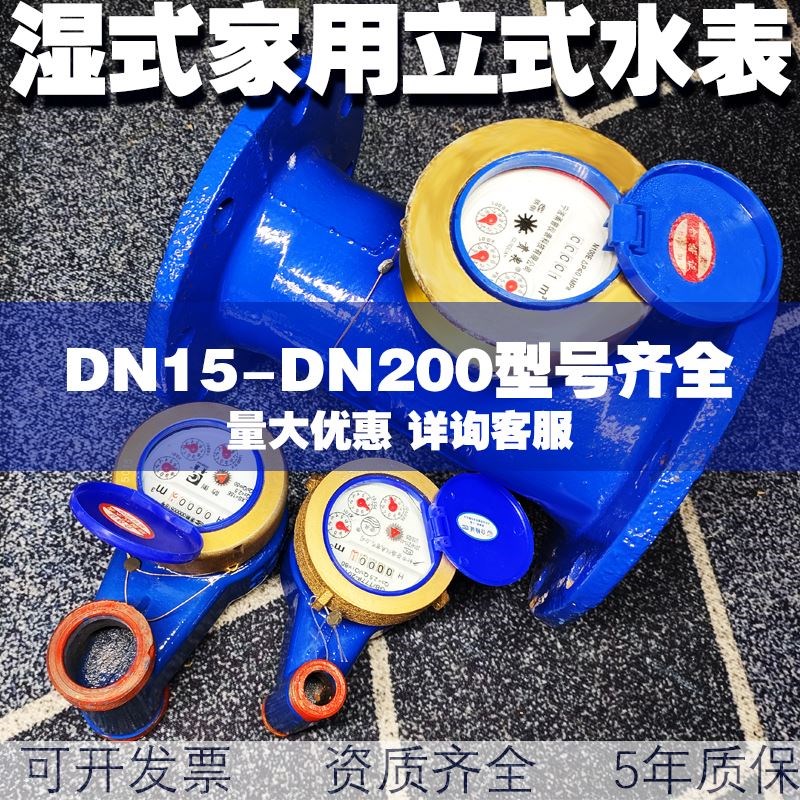 家用立式水表自来水6四分防冻铜dn15 32国标ppr110 40 65 80 pvc