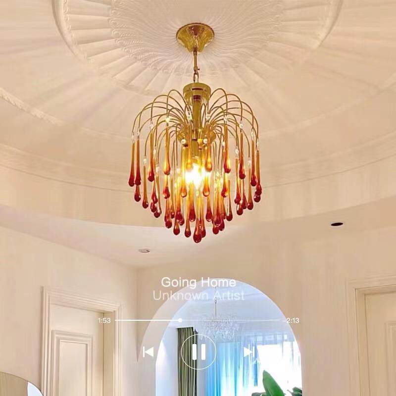 美式复古水滴法式鼻涕灯轻奢客厅卧室玄关灯餐厅创意水晶中古吊灯,纺织面料/辅料/配套,纺织机械配件,淘宝优惠券,粉丝福利购,淘宝优惠卷