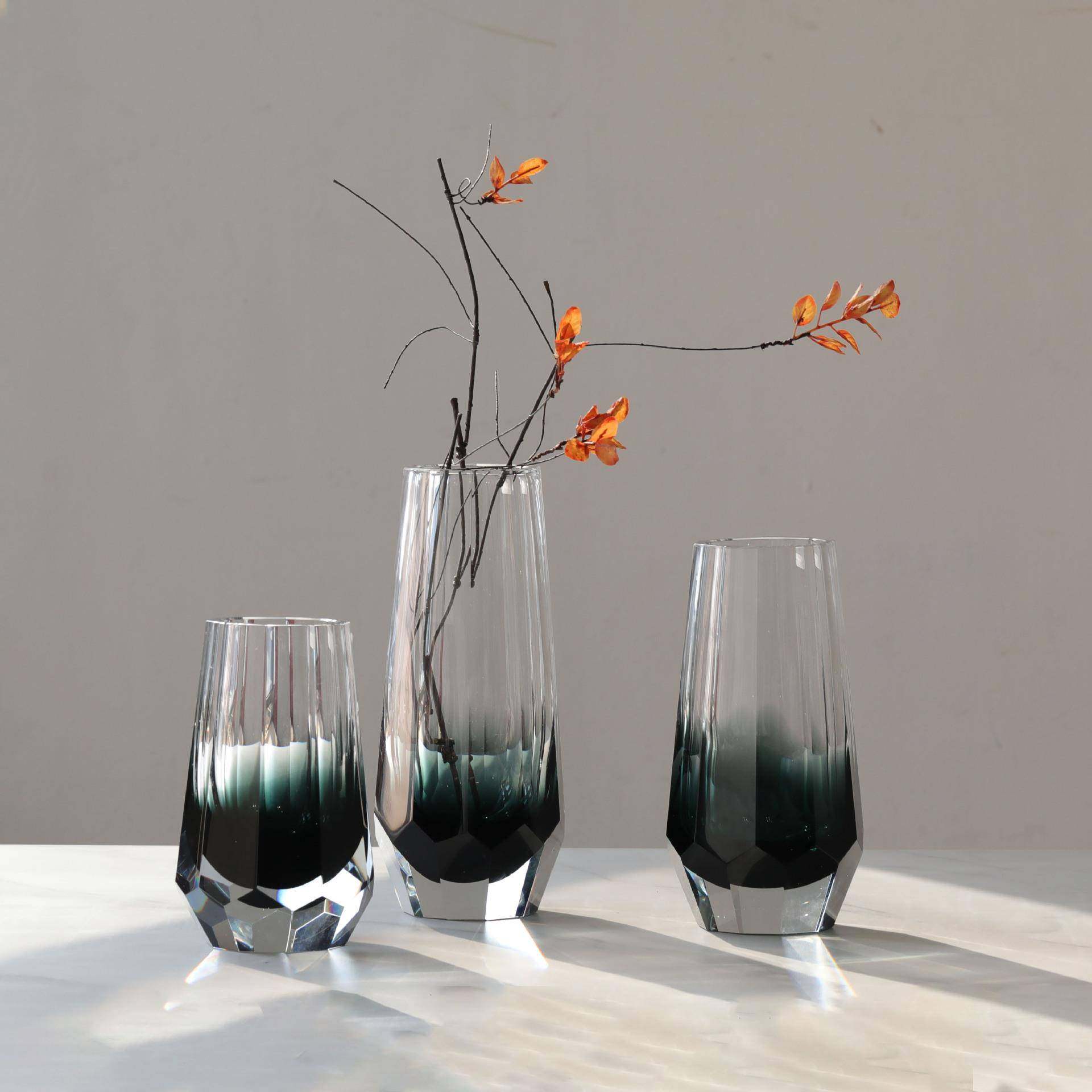 直销手工彩色渐变精磨刻吹制玻璃花瓶高档软装家居配饰,金属材料及制品,金属加工件/五金加工件,淘宝优惠券,粉丝福利购,淘宝优惠卷