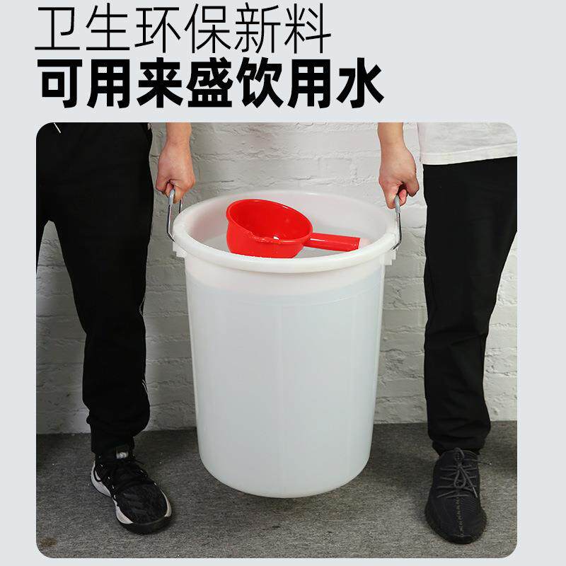 M垃圾桶大号商用带盖家用厨房加厚卫生桶容量户外环卫工业塑料圆Q