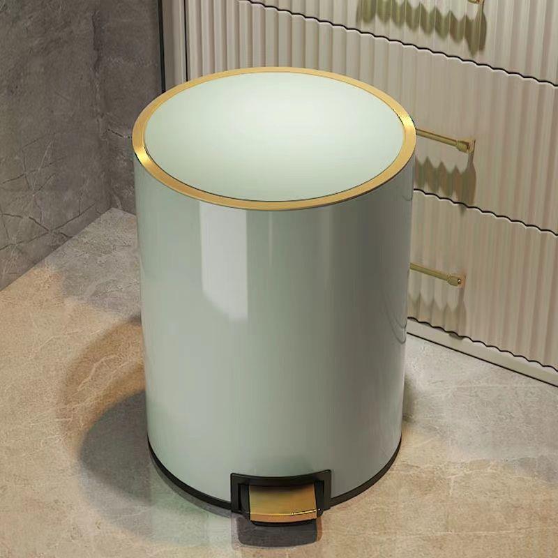 高级垃圾桶带盖家用不锈钢脚踏客厅卧室厨房卫生间厕所杰斯克