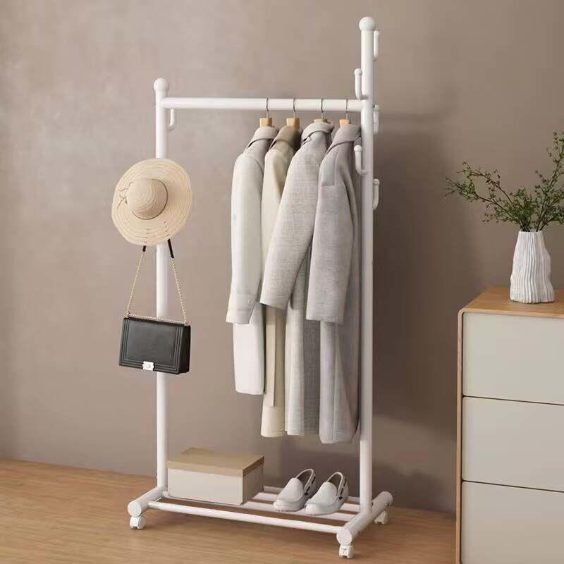 北欧挂衣架多功能卧室家用客厅衣服收纳架简易晾衣架转角衣服架子
