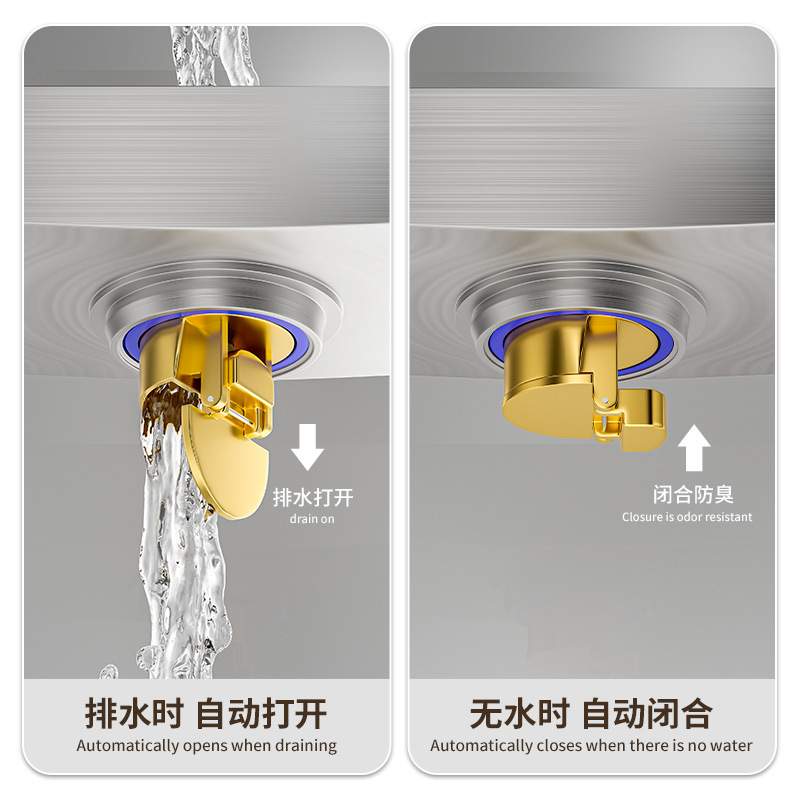 带斜坡排水淋浴房地漏 浴室加长条型304不锈钢防臭地漏长方形竹排