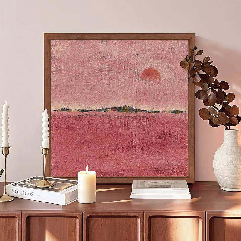 《漫天晚霞》复古纯手绘油画新中式沙发装饰画中古民宿酒店挂画,纺织面料/辅料/配套,纺织机械配件,淘宝优惠券,粉丝福利购,淘宝优惠卷