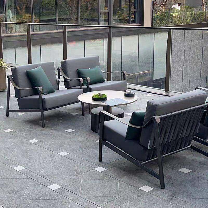 户外铝合金沙发市政园林景观庭院别墅民宿售楼部编藤沙发茶几组合,金属材料及制品,金属加工件/五金加工件,淘宝优惠券,粉丝福利购,淘宝优惠卷