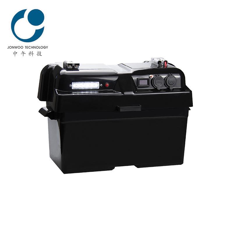 汽车房车露营户外太阳能动力防水电池盒12V24V蓄电池箱电瓶盒