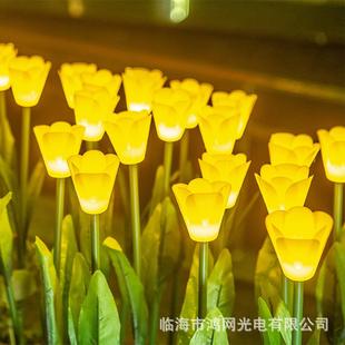 led郁金香灯仿真花灯装 饰灯 饰灯花束灯小夜灯绿植圣诞彩灯装