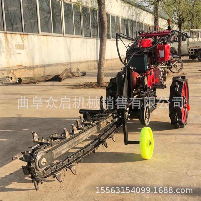 链条式开沟机农田开槽机果园土壤挖沟机工程电缆铺设耕种挖坑机械