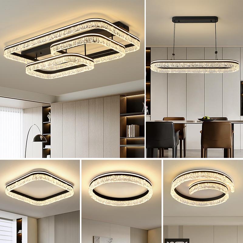 意式客厅吸顶灯轻奢高级感2025新款现代简约主灯全屋灯具套餐组合