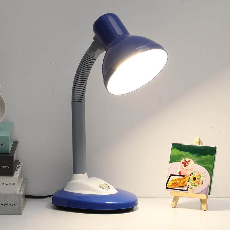 插电台灯铁罩E27螺口学习台灯护眼书桌办公高亮工厂照明工作灯具