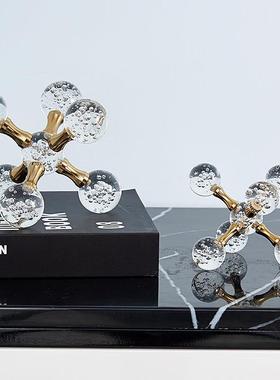 意式轻奢玻璃水晶球摆件家用创意客厅礼品礼物装饰水晶工艺品