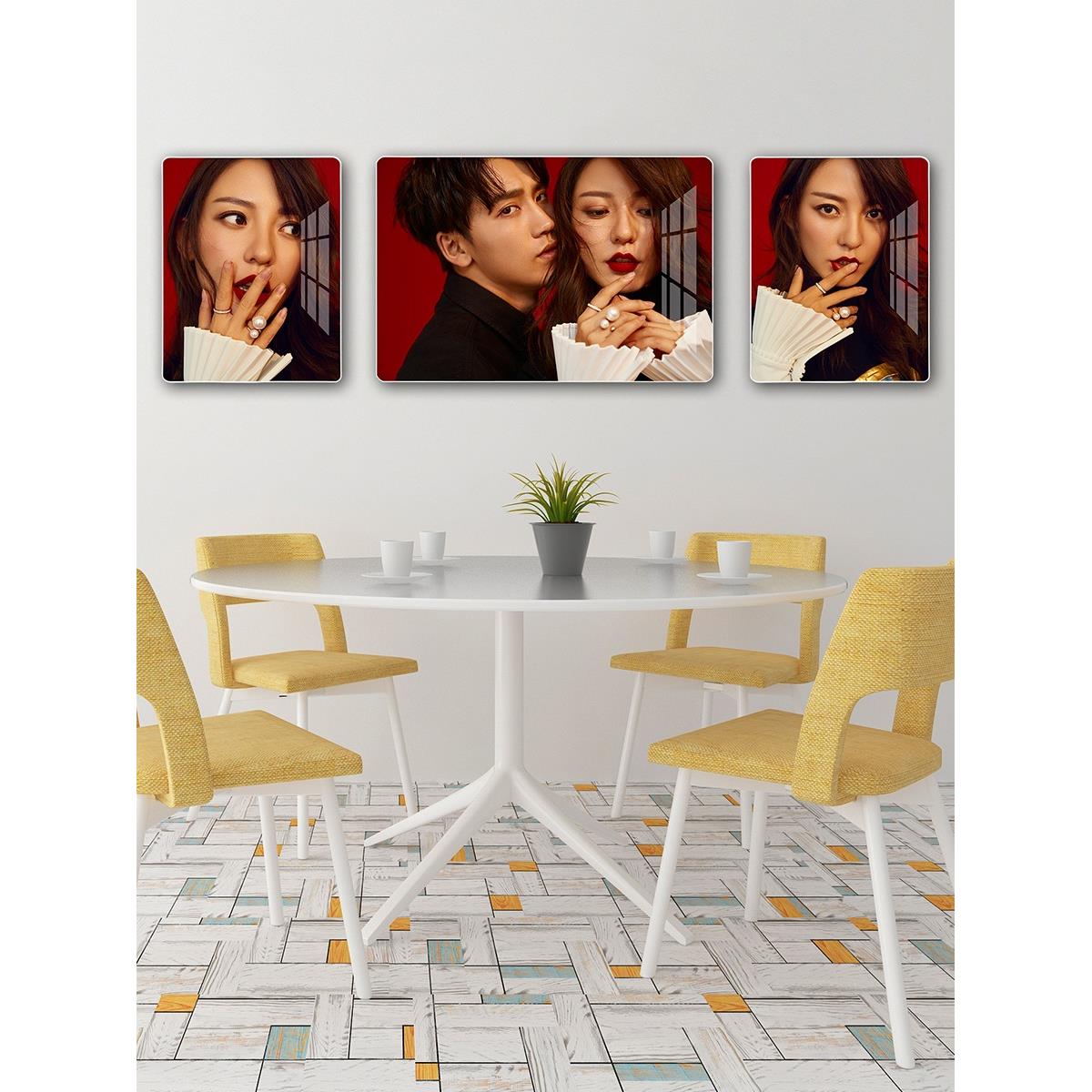 BC10韩式婚纱照挂墙相框结婚放大组合照片墙窄边无边框拉米娜水晶