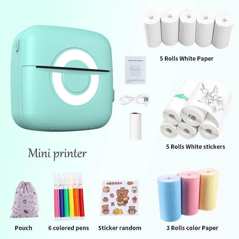 厂家直供手持迷你热敏打印机手机蓝牙照片便签学生口袋错题打印机