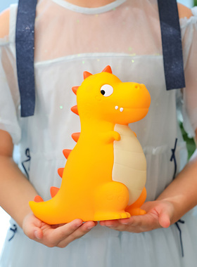 可爱卡通家居摆件小恐龙搪胶储存罐儿童房装饰品卧室桌面小摆设男