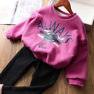 女童高弹加绒牛仔裤冬装儿童显瘦长裤子宝宝弹力铅笔裤小脚裤棉裤