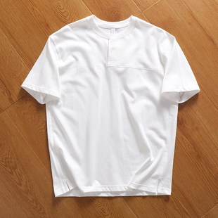 休闲短袖 时尚 品质天花板270g双纱长绒棉重磅微廓形男士 设计师款