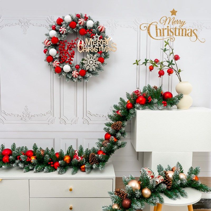 圣诞节装饰圣诞花环门挂50CM挂件创意大摆件圣诞树圈藤条商场挂饰,节庆用品/礼品,圣诞装饰品,淘宝优惠券,粉丝福利购,淘宝优惠卷