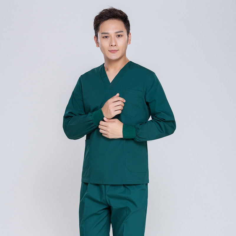 洗手衣短袖医生服纯棉手术服女手术衣服女美容院工作服刷手服长袖