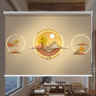 窗户卷帘遮阳帘免打孔厨房卫生间阳台窗帘遮挡帘遮光升降拉卷式