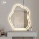 高清云朵化妆镜家用壁挂主卧梳妆台镜子带灯卧室奶油风化妆镜墙挂