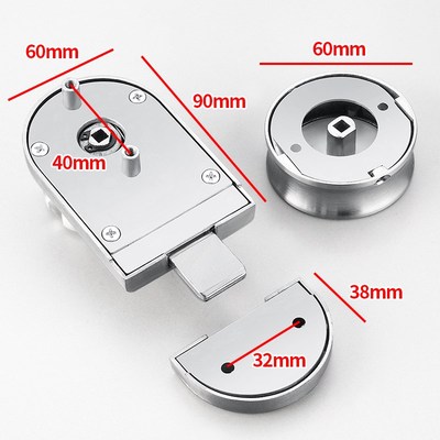 公共厕所卫生间隔断五金配件不锈钢插销锁内开门指示锁隔板门锁扣