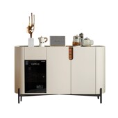 轻奢茶吧机家用2024新款 全自动智能餐边置物柜一体柜带消毒饮水机