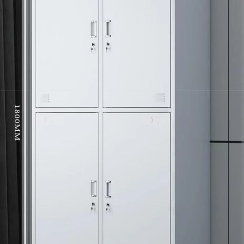 更衣柜员工储物柜带锁铁皮柜宿舍柜子存包柜加厚四门门更衣柜标准