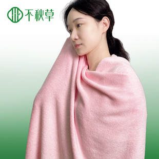 不秋草竹纤维浴巾A类成人儿童男女通用天然加厚加大不易掉毛