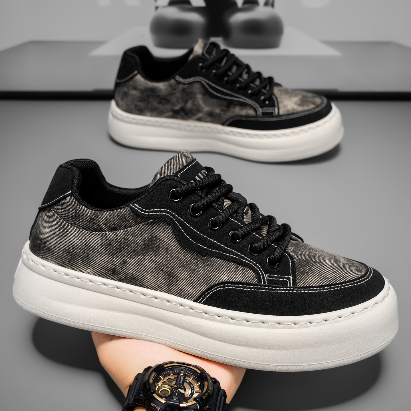 休闲鞋男鞋春秋冬季帆布板鞋