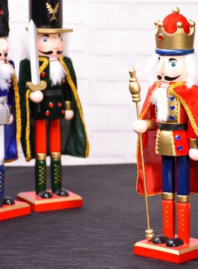 新款欧式贴布38cm 披风胡桃夹子国王 士兵木偶 婚礼宴会摆台摆件