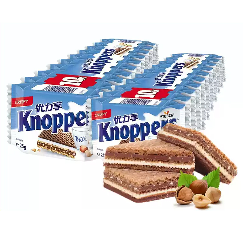 德国进口威化饼干knoppers香脆