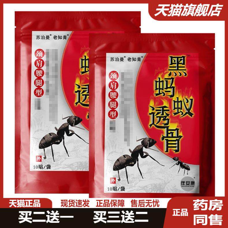 黑蚂蚁透膏贴关节痛肩周炎腰肌