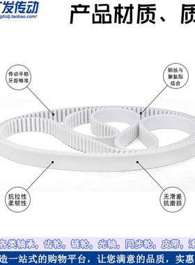 8M聚氨酯PU带钢丝环形接驳同步带 HTD 2864 28K72 2880 2888 2896