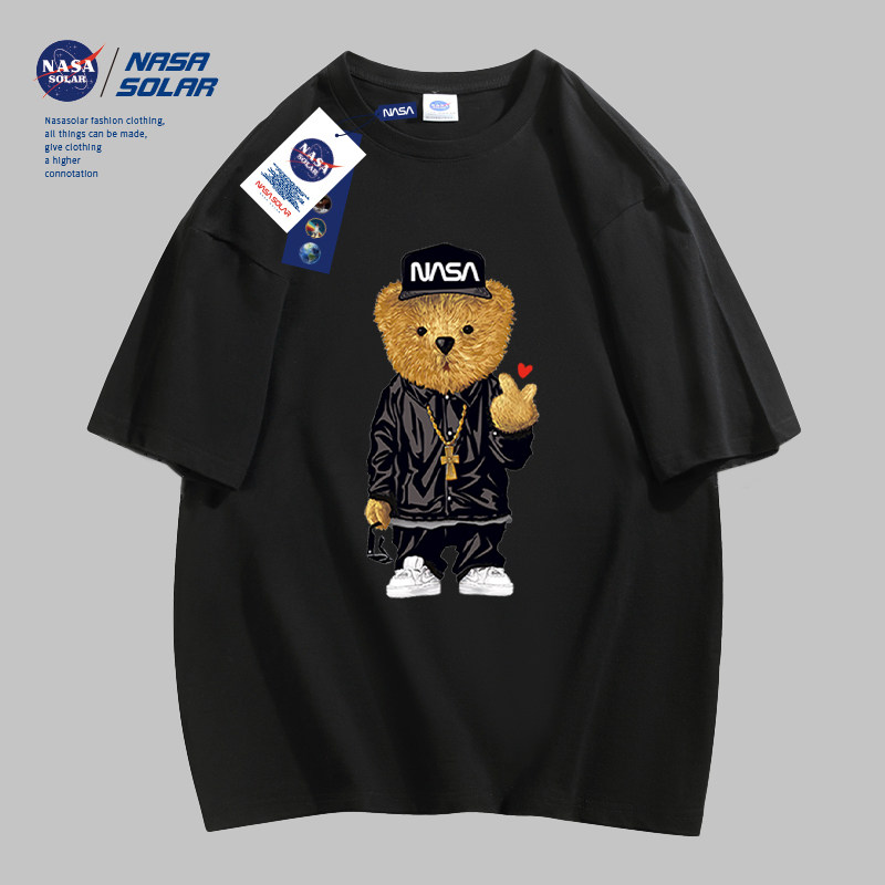 NASA联名款2026年新款男女同款美式休闲短袖T恤情侣穿搭日常