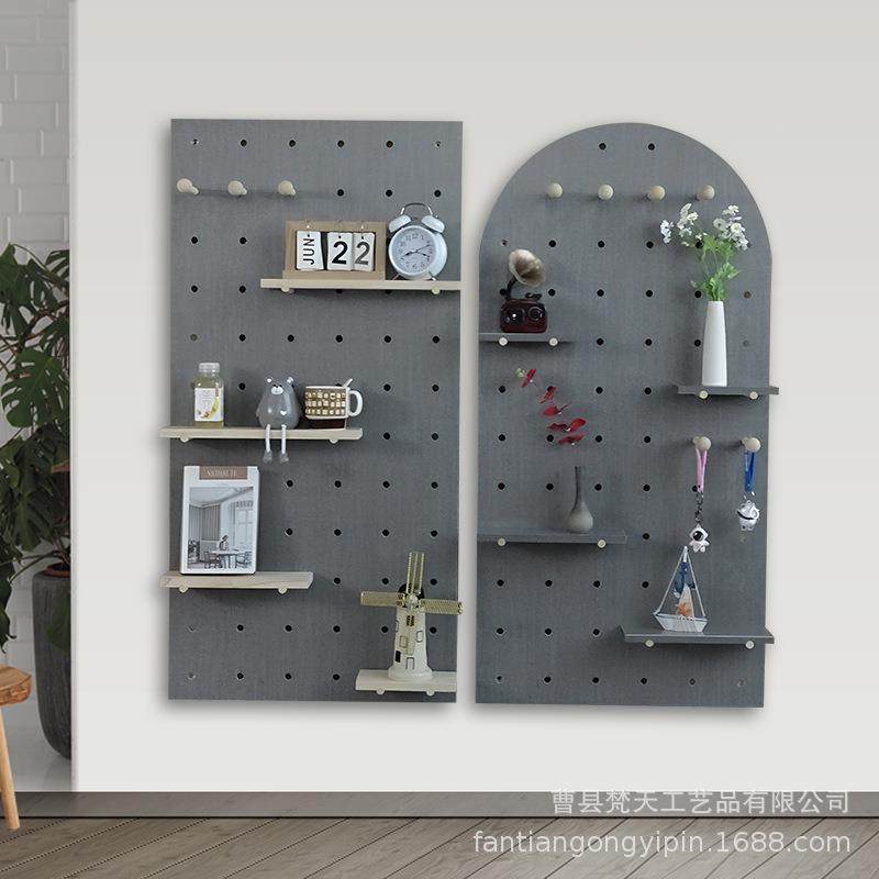 实木洞洞板墙面展示架客厅墙上装饰架卧室置物架家用木质收纳壁架,住宅家具,搁板/置物架/家用陈列架,淘宝优惠券,粉丝福利购,淘宝优惠卷