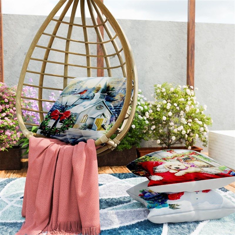 新年圣诞夜雪人抱枕复古圣诞老人小狗圣诞节怀旧靠垫腰枕沙发枕,床上用品,枕套,淘宝优惠券,粉丝福利购,淘宝优惠卷