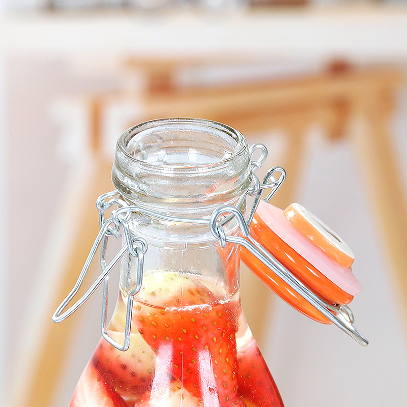 玻璃瓶密封罐带盖葡萄酒空瓶酿酒泡酒玻璃瓶孝素瓶家用装酵素瓶子