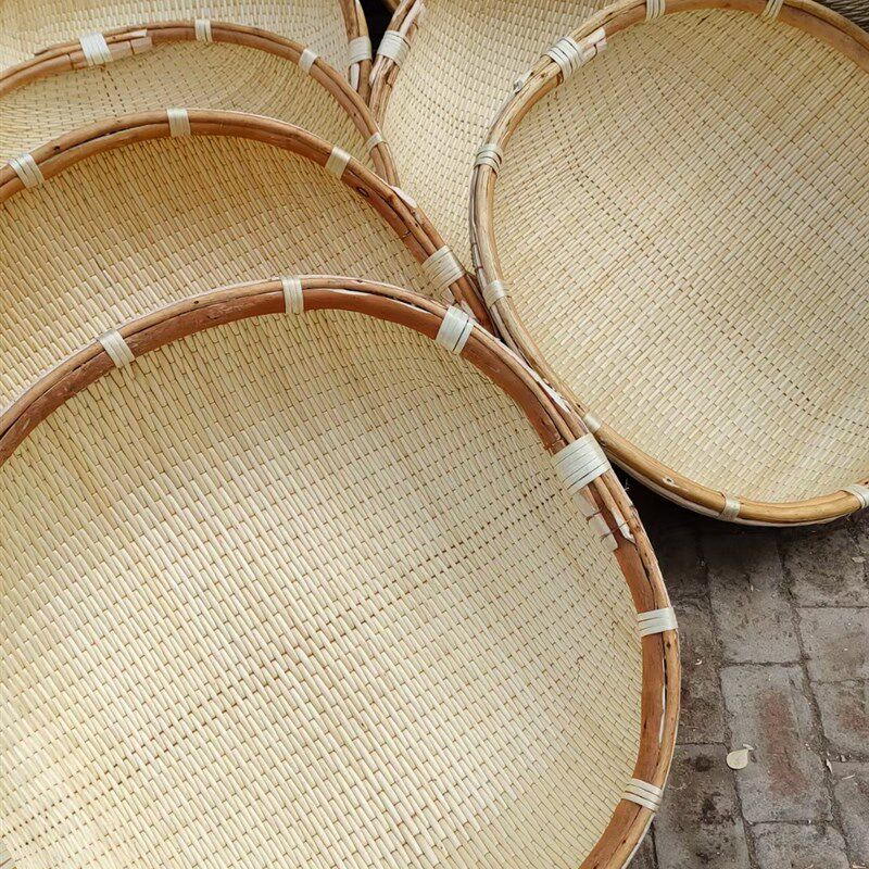 柳编笸箩藤编收纳篮馒头筐现捞箩筐簸箕柳条饼馍筐圆形家用大号,特色手工艺,竹编/竹雕,淘宝优惠券,粉丝福利购,淘宝优惠卷