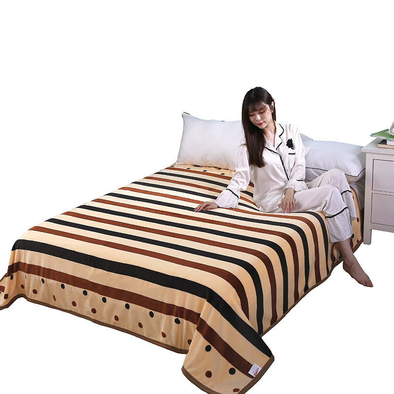 毛毯加厚法兰绒毯子冬季珊瑚绒保暖铺床单办公室空调盖毯学生绒毯