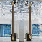 极简玻璃门拉手方形实木酒店包厢有无框推拉大门把手红黑白色侧装