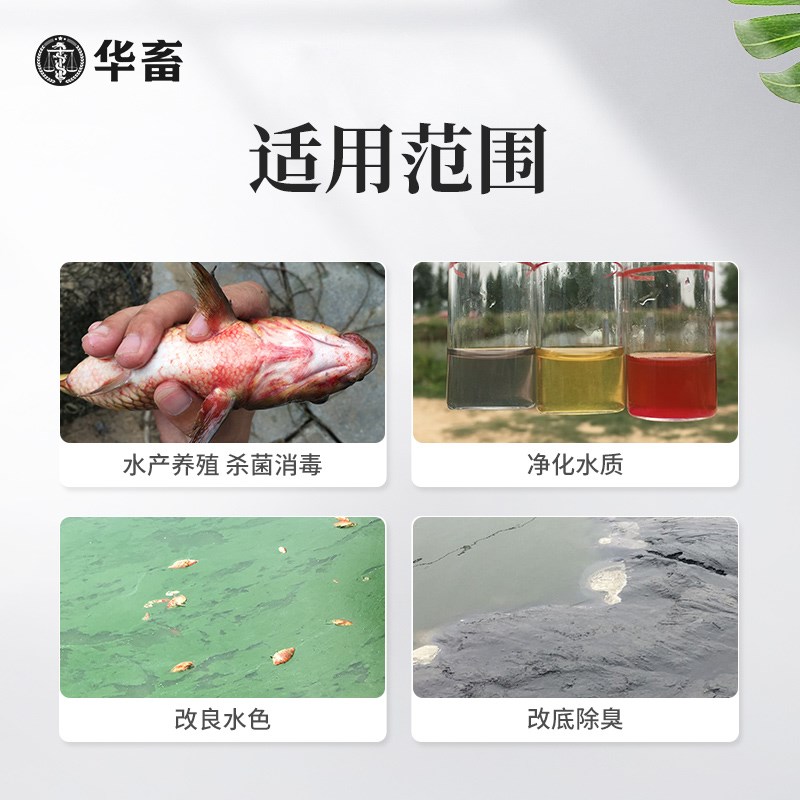 2桶装 华畜二氧化氯泡腾片水产养殖虾鱼塘专用净水鱼药杀菌消毒剂