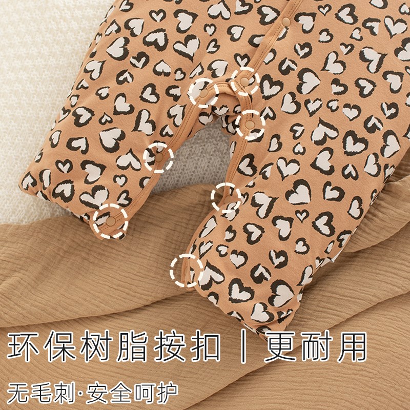 婴儿冬装加厚连体衣外出服包手包脚防风加厚外套纯棉A类男女宝宝