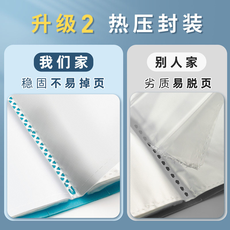 5个a4纸文件夹透明内页a4插页资料册多层多页文件收纳活页翻页钢