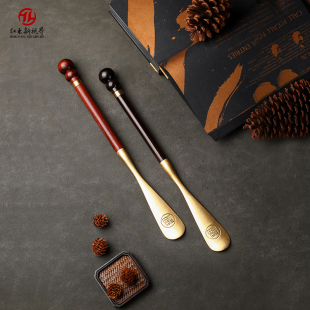 高档黄铜鞋拔子实木长柄家用提鞋神器短柄穿鞋辅助器老人孕妇加长