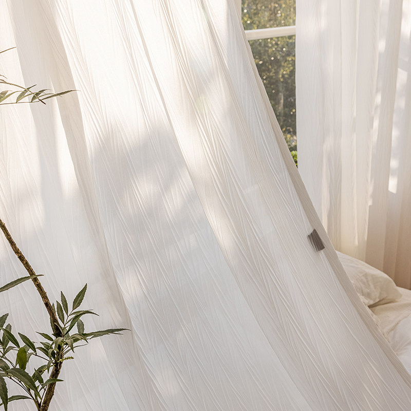 日式窗纱纱帘2021年新款卧室客厅透光不透人白纱雪纺窗帘人气网红,居家布艺,定制窗帘,淘宝优惠券,粉丝福利购,淘宝优惠卷