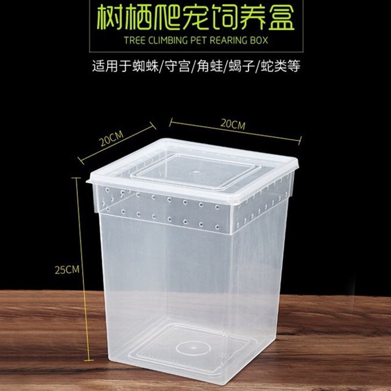 爬虫饲养盒角蛙蝾螈守宫两栖箱带盖小乌龟饲养盒带晒台乌龟缸包邮