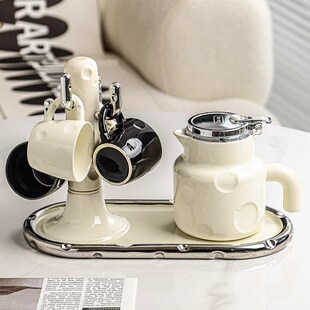 高颜值茶壶泡茶家用托盘套装茶杯茶水分离陶瓷杯子水壶杯具套装
