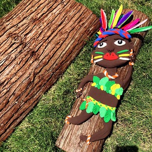 幼儿园森林系墙面装饰 杉树皮手工制作房屋造景防腐复古木板包邮